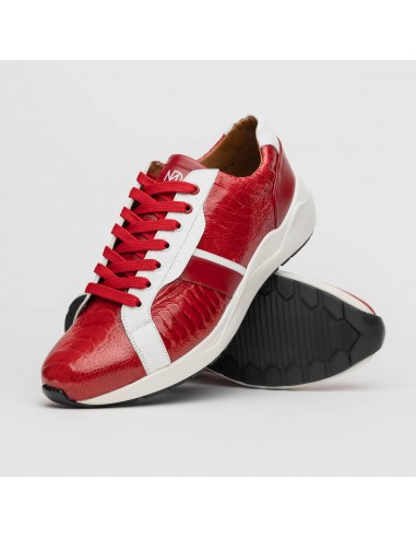 Marco Di Milano Lyon Red / White Ostrich Leg & Calfskin Sneakers ou a consommer sur place