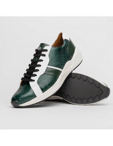 Marco Di Milano Lyon Green / White Ostrich Leg & Calfskin Sneakers des créatures d'habitude