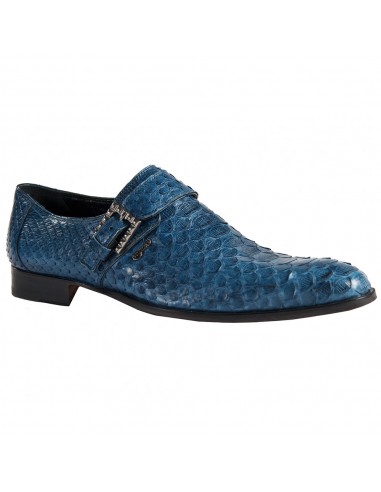 Mauri 4849/1 Matt Blue Python Dress Shoes la livraison gratuite