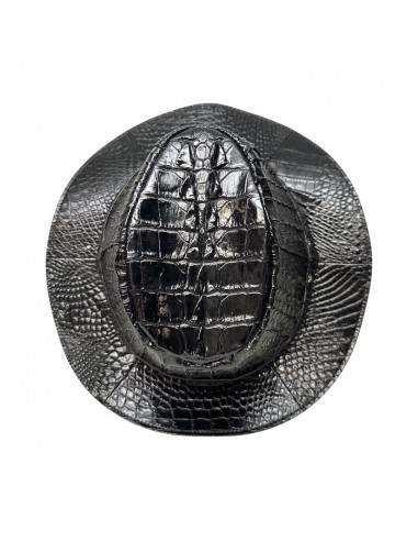 Kashani Black Hornback Alligator Fedora Hat Venez découvrir notre 