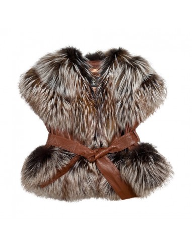 Kashani Ladies Brown Fox Fur Vest shop