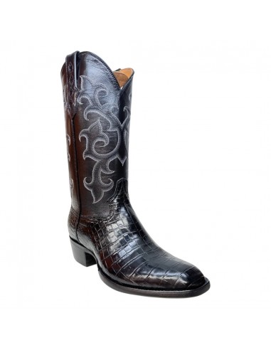 Safari Black Baby Nile Crocodile Belly Cowboy Boots du meilleur 