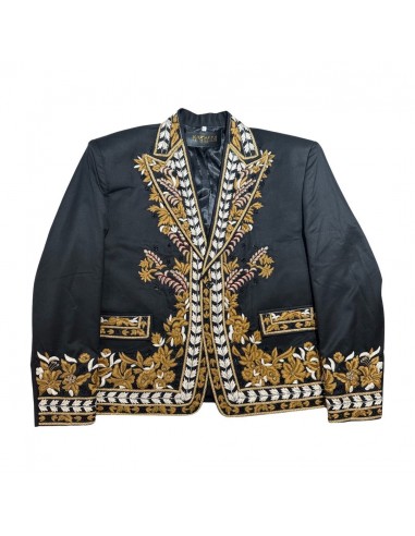 Kashani Black Gold Hyper Stitch Crystal Blazer l'achat 