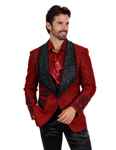 Barabas Elite Red Black STIFF WAY Crystal Blazer Amélioration de cerveau avec