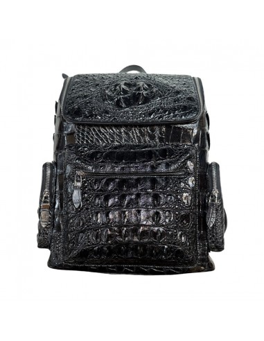 Kashani Black All Over Hornback Alligator Tail Backpack français