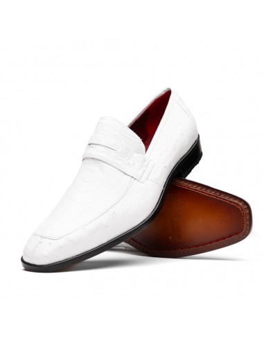 Marco Di Milano Fangio White Ostrich Leg Dress Shoes du meilleur 