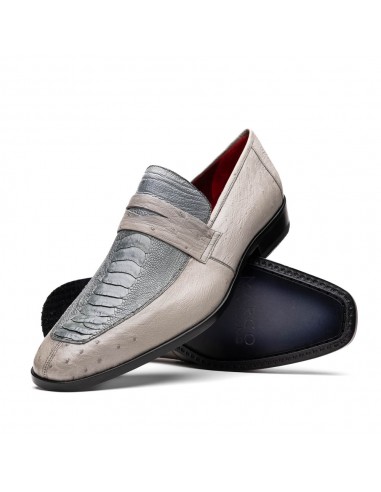 Marco Di Milano Fangio Grey Ostrich Leg Dress Shoes pas cheres