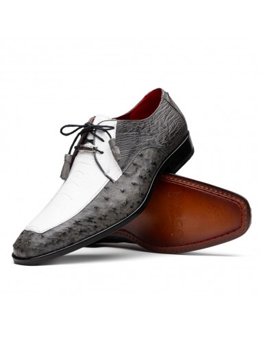 Marco Di Milano Andretti White / Grey Ostrich Leg Dress Shoes les ctes