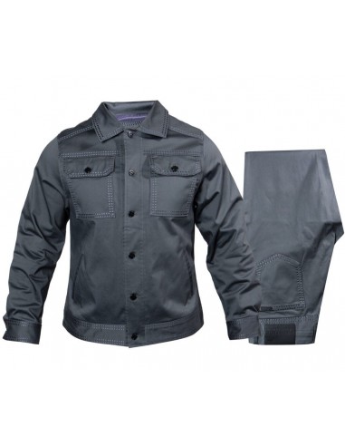 Prestige Charcoal Double Stitch Jacket & Pant Set chez Cornerstreet bien 