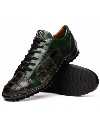 Marco Di Milano Bari Green Lizard Patchwork Leather Sneakers s'inspire de l'anatomie humaine