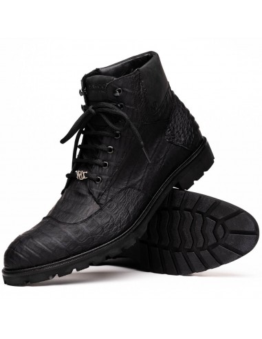 Marco Di Milano Leoni Oil Black Caiman Crocodile Boots l'évolution des habitudes 