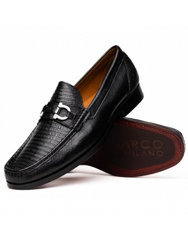 Marco Di Milano Enzo Black Lizard Bit Loafers en ligne des produits 