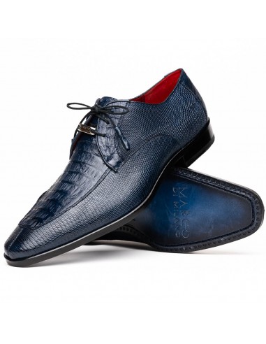 Marco Di Milano Merida Navy Caiman Crocodile & Lizard Dress Shoes les ctes