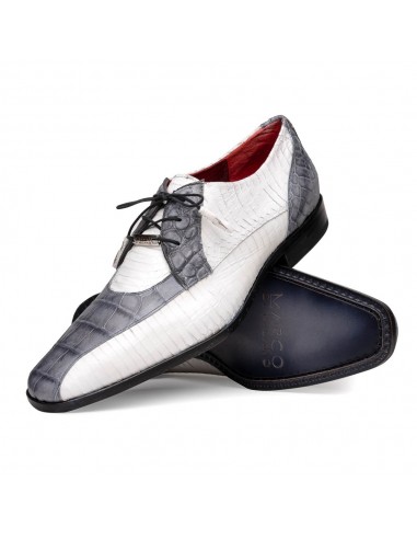 Marco Di Milano Moncalieri Gray / White Alligator & Cobra Dress Shoes pour bénéficier 