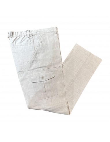 Prestige Oatmeal Cargo Linen Pants Venez découvrir notre 