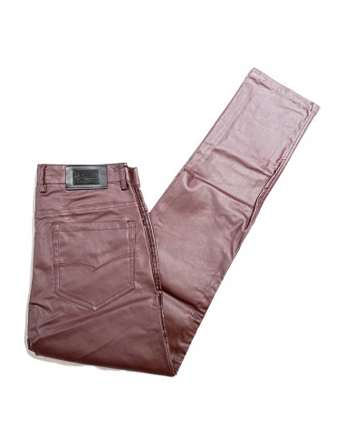 Barocco Wine PU Leather Dress Pants Amélioration de cerveau avec