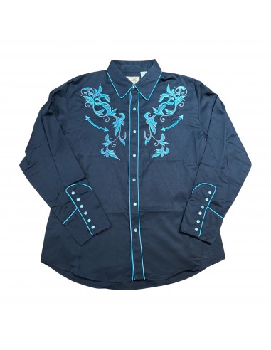 Scully Embroidered Scroll Western Long Sleeve Shirt livraison et retour toujours gratuits