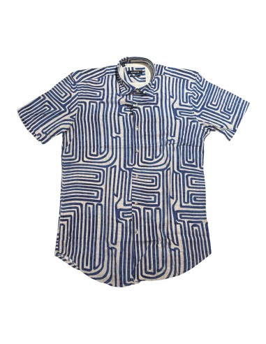 Johnny Q J 135-S Navy Button Up Shirt pas cher chine