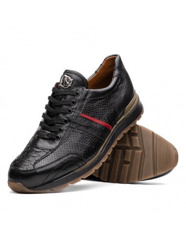 Marco Di Milano Brescia Black Python & Calfskin Sneakers d'Europe débarque