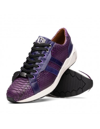 Marco Di Milano Verona Purple Python & Calfskin Sneakers les ligaments