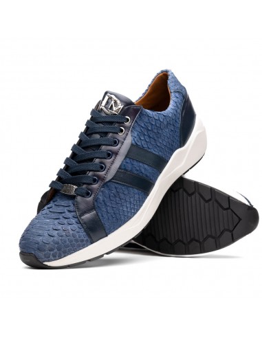 Marco Di Milano Verona Navy Python & Calfskin Sneakers des créatures d'habitude