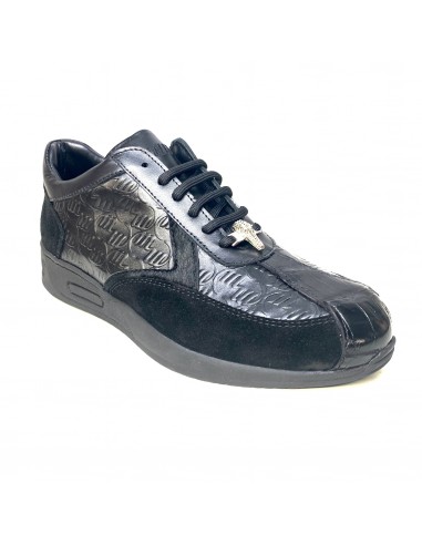 Mauri M770 Black Pony Hair Suede Crocodile Sneakers Toutes les collections ici