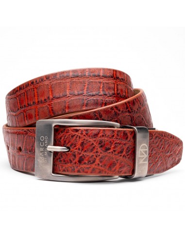 Marco Di Milano Alligator Belt Antique Cognac prix