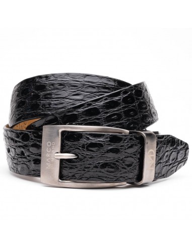 Marco Di Milano Caiman Crocodile Belt Black En savoir plus