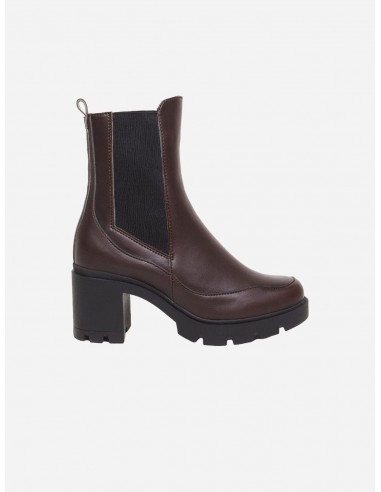 Vicky Vegan Leather Heeled Boots | Chocolate 2 - 3 jours ouvrés.