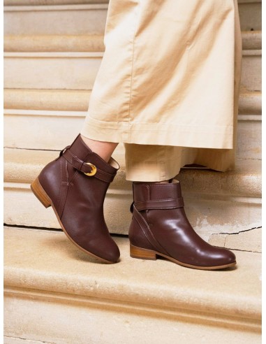 Illusion Vegan Leather Ankle Boots | Chocolate pas cher chine