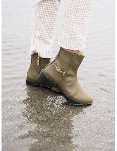 Victory Vegan Leather Ankle Boots | Khaki Véritable concentré