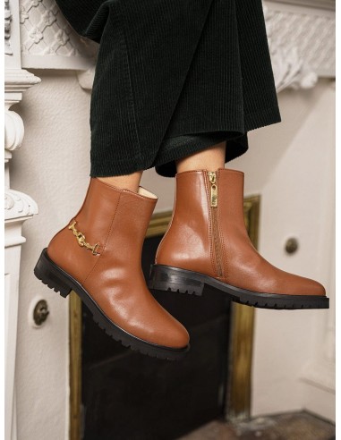 Victory Vegan Leather Ankle Boots | Chestnut acheter en ligne