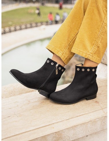 Nansouty Vegan Suede Ankle Boots | Black Toutes les collections ici