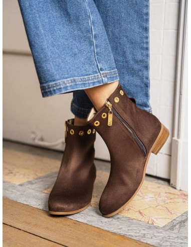 Nansouty Vegan Suede Ankle Boots | Chocolate vous aussi creer 