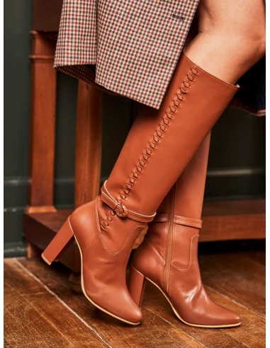 Westminster Vegan Leather Knee Boots | Camel hantent personnes