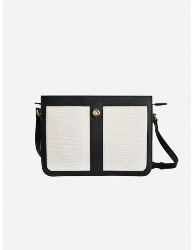 Petit Dune Organic Cotton Canvas Crossbody Bag | Black & White en ligne