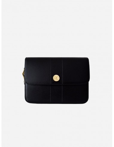 Midi Nomad Apple Leather Vegan Shoulder Bag | Black en ligne