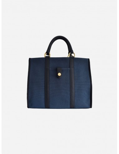 Dune Organic Canvas Tote Bag | Navy & Black de la marque