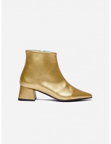 Dahlia Vegan Apple Leather Ankle Boots | Gold pas chere