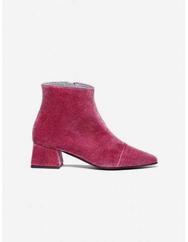 Dahlia Vegan Velvet Ankle Boots | Pink prix