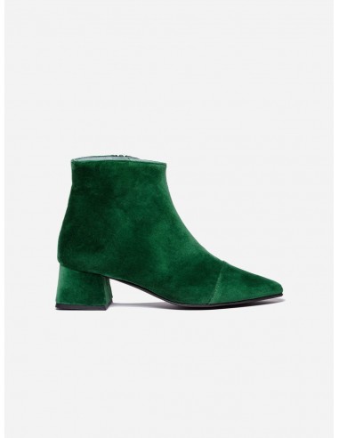 Dahlia Vegan Velvet Ankle Boots | Green plus qu'un jeu 