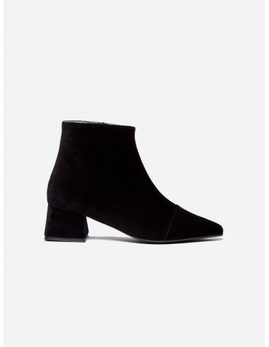 Dahlia Vegan Velvet Ankle Boots | Black pas cher