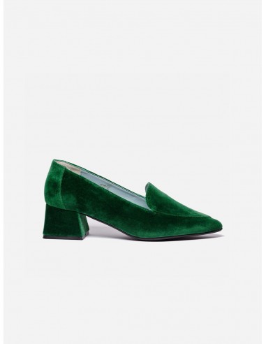 Iris Vegan Velvet Moccasin Loafers | Green la colonne vertébrale