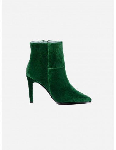 Rose Vegan Velvet Heeled Ankle Boots | Green vous aussi creer 