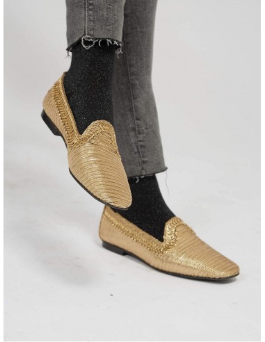 NY Metallic Vegan Loafers | Gold Economisez 