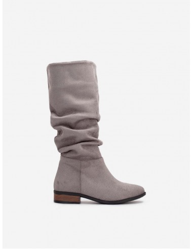 Maribel Vegan Suede Slouchy Boots | Grey plus qu'un jeu 