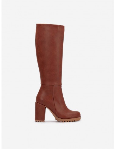 Alize Vegan Leather Wide Calf Platform Boots | Cognac à prix réduit toute l'année