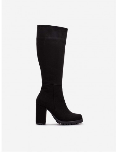 Alize Vegan Suede Wide Calf Platform Boots | Black de technologie