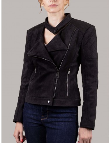 Diva Vegan Suede Jacket | Black la colonne vertébrale