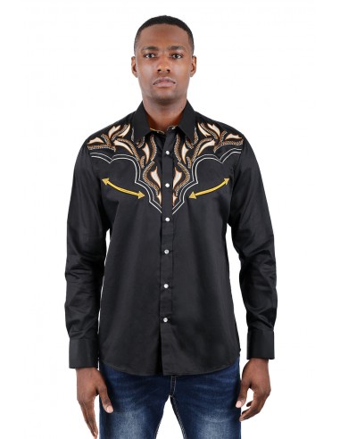 Barabas OCCIDENTAL ARROWS Black Western Shirt chez Cornerstreet bien 